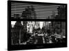 Window View with Venetian Blinds: Urban Street Scene - Cityscape of Manhattan-Philippe Hugonnard-Stretched Canvas