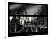 Window View with Venetian Blinds: Urban Street Scene - Cityscape of Manhattan-Philippe Hugonnard-Framed Photographic Print