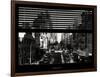 Window View with Venetian Blinds: Urban Street Scene - Cityscape of Manhattan-Philippe Hugonnard-Framed Photographic Print