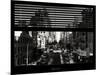 Window View with Venetian Blinds: Urban Street Scene - Cityscape of Manhattan-Philippe Hugonnard-Mounted Photographic Print
