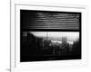 Window View with Venetian Blinds: View Buildings Manhattan at Sunset-Philippe Hugonnard-Framed Photographic Print