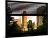 Window View with Venetian Blinds: View of Buildings along Central Park at Sunset-Philippe Hugonnard-Mounted Photographic Print