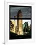 Window View with Venetian Blinds: View of Buildings along Central Park-Philippe Hugonnard-Framed Photographic Print