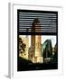 Window View with Venetian Blinds: View of Buildings along Central Park-Philippe Hugonnard-Framed Photographic Print