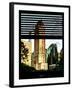 Window View with Venetian Blinds: View of Buildings along Central Park-Philippe Hugonnard-Framed Photographic Print