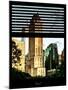 Window View with Venetian Blinds: View of Buildings along Central Park-Philippe Hugonnard-Mounted Photographic Print