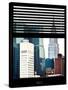 Window View with Venetian Blinds: View of the Top of the Chrysler Building-Philippe Hugonnard-Stretched Canvas