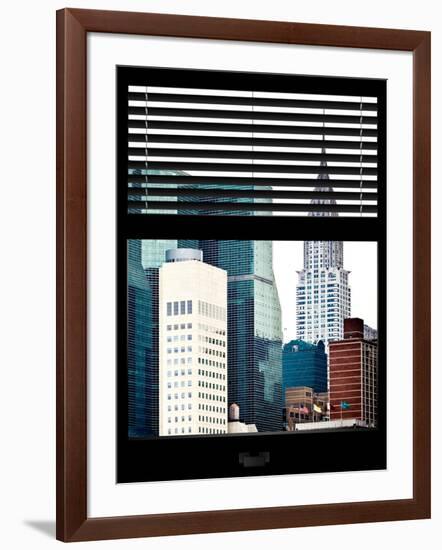Window View with Venetian Blinds: View of the Top of the Chrysler Building-Philippe Hugonnard-Framed Photographic Print
