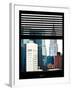 Window View with Venetian Blinds: View of the Top of the Chrysler Building-Philippe Hugonnard-Framed Photographic Print