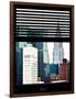 Window View with Venetian Blinds: View of the Top of the Chrysler Building-Philippe Hugonnard-Framed Photographic Print