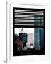 Window View with Venetian Blinds: View of the Top of the Empire State Building-Philippe Hugonnard-Framed Photographic Print