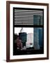 Window View with Venetian Blinds: View of the Top of the Empire State Building-Philippe Hugonnard-Framed Photographic Print