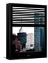 Window View with Venetian Blinds: View of the Top of the Empire State Building-Philippe Hugonnard-Framed Stretched Canvas