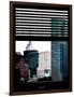 Window View with Venetian Blinds: View of the Top of the Empire State Building-Philippe Hugonnard-Framed Photographic Print