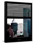 Window View with Venetian Blinds: View of the Top of the Empire State Building-Philippe Hugonnard-Framed Stretched Canvas