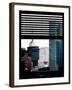 Window View with Venetian Blinds: View of the Top of the Empire State Building-Philippe Hugonnard-Framed Photographic Print