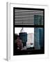 Window View with Venetian Blinds: View of the Top of the Empire State Building-Philippe Hugonnard-Framed Premium Photographic Print
