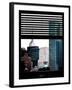 Window View with Venetian Blinds: View of the Top of the Empire State Building-Philippe Hugonnard-Framed Premium Photographic Print