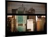 Window View with Venetian Blinds: W Hotel NYC at Times Square - Manhattan-Philippe Hugonnard-Mounted Photographic Print