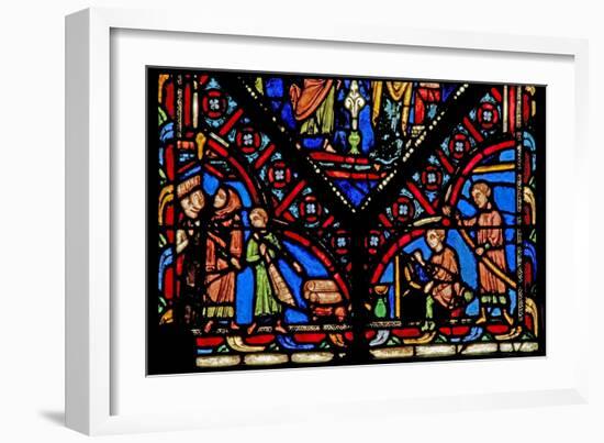 Window W0 Depicting Five Artisan Donors-French School-Framed Giclee Print