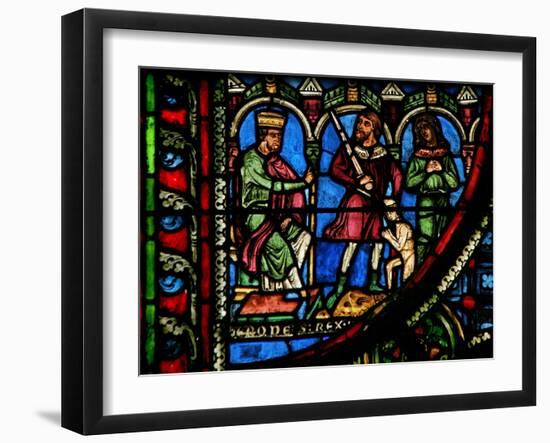 Window W0 Depicting Herod Orders the Massacre of Innocents-null-Framed Giclee Print