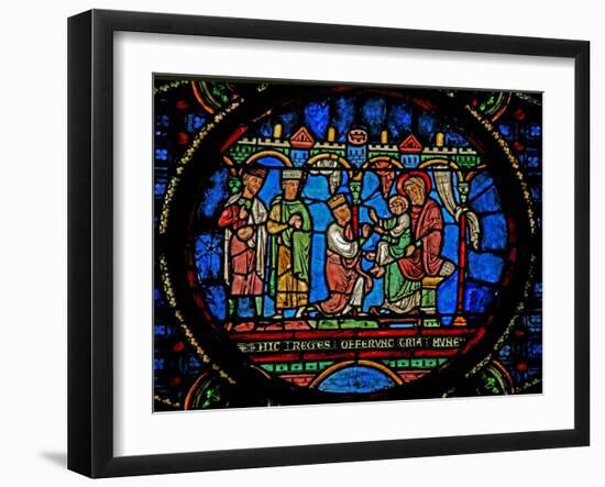 Window W0 Depicting the Adoration of the Magi-null-Framed Giclee Print