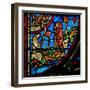 Window W0 Depicting the Annunciation to Shepherds-null-Framed Giclee Print