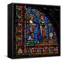 Window W0 Depicting the Annunciation-null-Framed Stretched Canvas