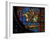 Window W0 Depicting the Magi Travelling-null-Framed Giclee Print