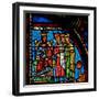 Window W0 Depicting the Magi with Herod-null-Framed Giclee Print