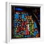 Window W0 Depicting the Magi with Herod-null-Framed Giclee Print