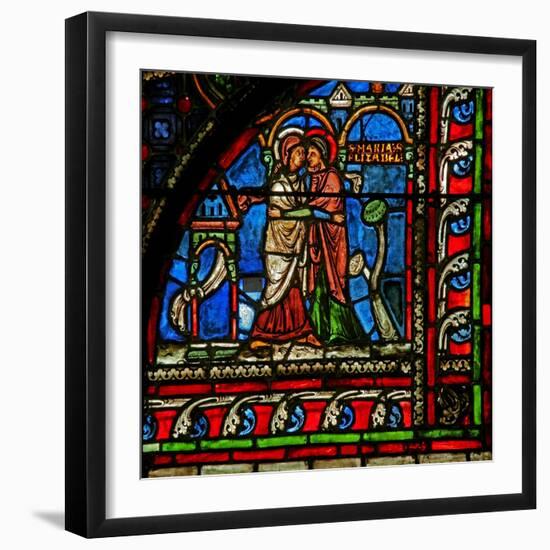 Window W0 Depicting the Visitation-null-Framed Giclee Print