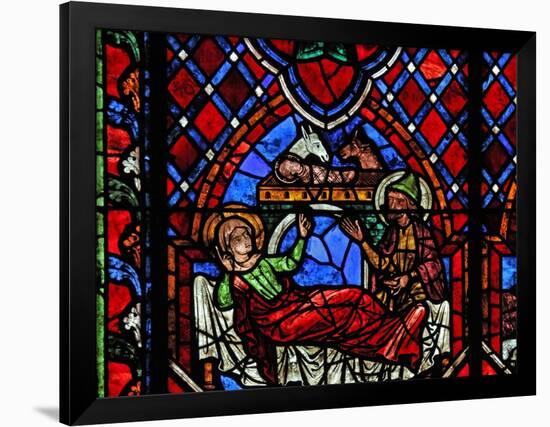 Window W01 Depicting the Nativity-null-Framed Giclee Print