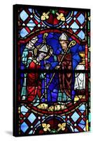 Window W04 Depicting St Martin Enthroned as a Bishop-null-Stretched Canvas