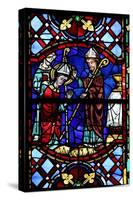 Window W04 Depicting St Martin Enthroned as a Bishop-null-Stretched Canvas