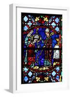 Window W04 Depicting St Martin Enthroned as a Bishop-null-Framed Giclee Print