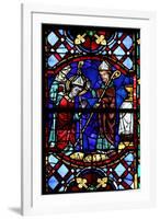 Window W04 Depicting St Martin Enthroned as a Bishop-null-Framed Giclee Print