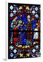 Window W04 Depicting St Martin Enthroned as a Bishop-null-Framed Giclee Print