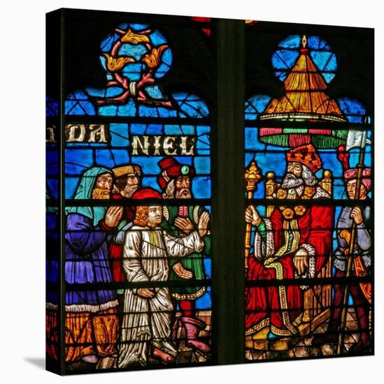 Window W136 Depicting Scenes from the Story of Daniel: Before Nebuchadnezzar-null-Stretched Canvas