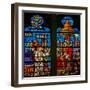 Window W136 Depicting Scenes from the Story of Daniel: Before Nebuchadnezzar-null-Framed Giclee Print