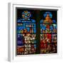 Window W136 Depicting Scenes from the Story of Daniel: Before Nebuchadnezzar-null-Framed Giclee Print