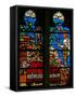 Window W136 Depicting Scenes from the Story of Daniel-null-Framed Stretched Canvas