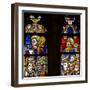 Window W137 Depicting St John with a Knight and Bishop-null-Framed Giclee Print