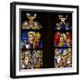 Window W137 Depicting St John with a Knight and Bishop-null-Framed Giclee Print