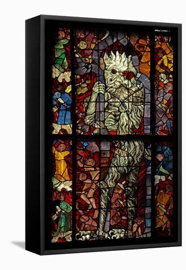 Window W16 Depicting a Scene from the Last Judgement: the Devil Attends-null-Framed Stretched Canvas