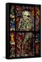 Window W16 Depicting a Scene from the Last Judgement: the Devil Attends-null-Framed Stretched Canvas