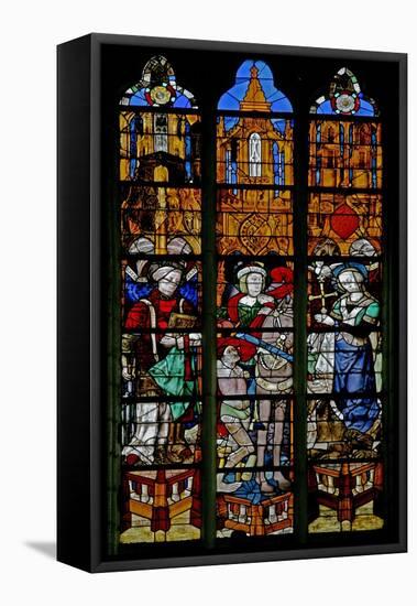 Window W17 Depicting St Lawrence, St Martin and St Margaret-null-Framed Stretched Canvas