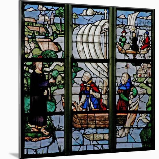 Window W18 Depicting a Resurrection Scene: the Miraculous Draft of Fish-null-Mounted Giclee Print