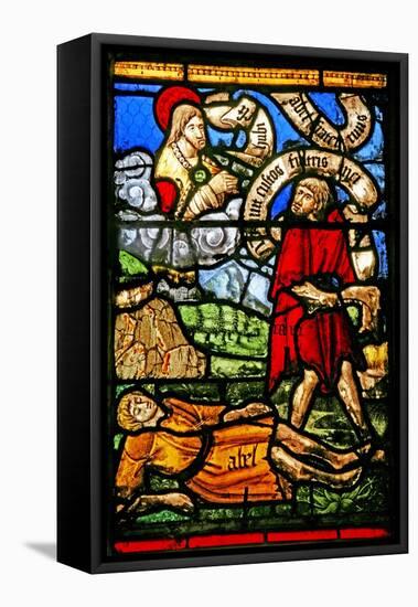 Window W2 Depicting Cain Kills Abel-null-Framed Stretched Canvas