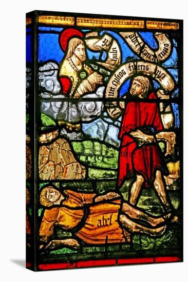 Window W2 Depicting Cain Kills Abel-null-Stretched Canvas